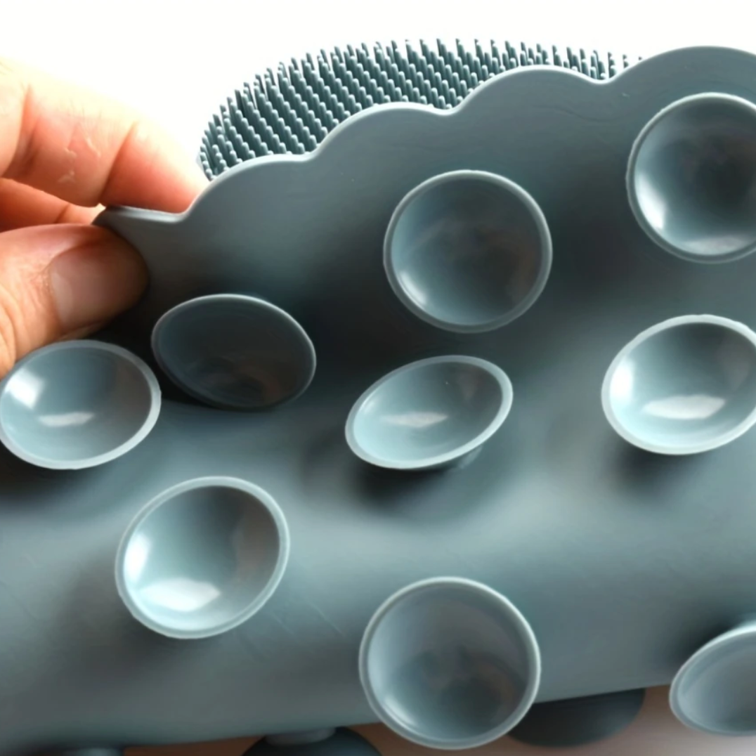 Fotskrubb med sugekopper i silikon